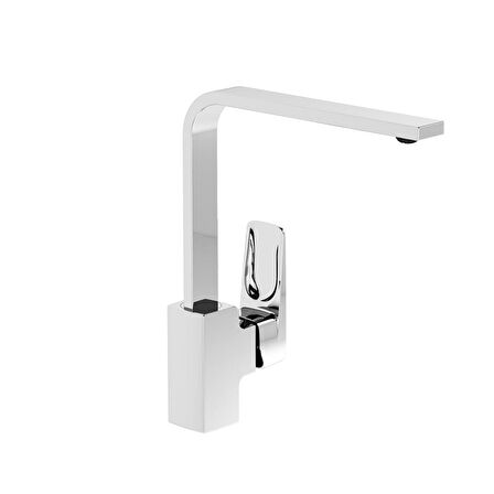 VitrA Root Square A42753ENR BluEco Mutfak Eviye Bataryası, Krom